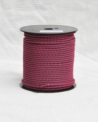 Djembe PES Tau 5 mm Zigzag Himbeere / Schwarz 100 m