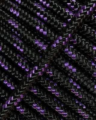 Verstärktes Djembe Trommel Seil 4 mm Schwarz / Violett 10 m