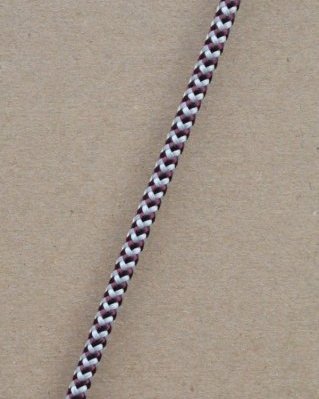 Djembe PES Tau 5 mm Zigzag Bordeauxrot / Grau 100 m