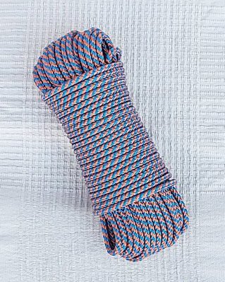 Djembe PES Tau 5 mm Spirale Blau / Kupfer 20 m