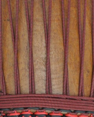 Djembe PES Tau 5 mm Schachbrett Rot / Schwarz 100 m