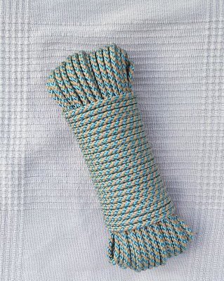 Djembe PES Tau 5 mm Spirale Pastellblau / Beige 20 m