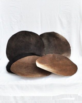 Paket 5 deklassierte Djembe Trommel Pferdefelle mit Haaren M