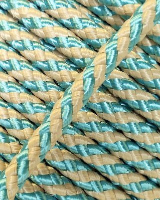 Djembe PES Tau 5 mm Spirale Pastellblau / Beige 20 m