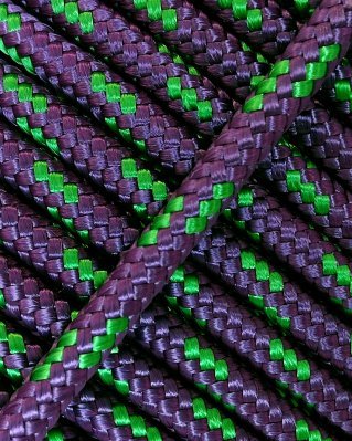 Verstärktes Djembe Trommel Seil 5 mm Violett / Grün 100 m