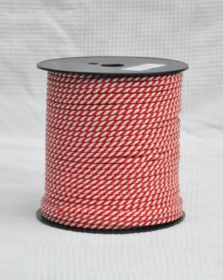 Djembe PES Tau 5 mm Diagonale Rot / Weiß 100 m