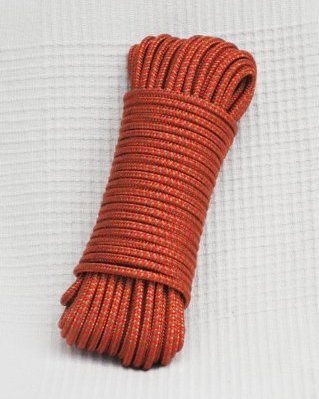 Djembe PES Tau 5 mm Fischgrät Rot / Messing 20 m